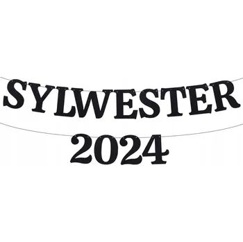 Banner na Silvestra, Silvestrovské dekorace, Ozdoba na párty, Girlanda