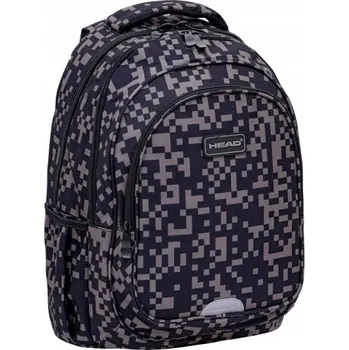 Školní batoh ŠKOLNÍ BATOH PRO MLÁDEŽ ASTRA HEAD ČERNÝ ŠEDÉ KOSTKY PIXEL 3D