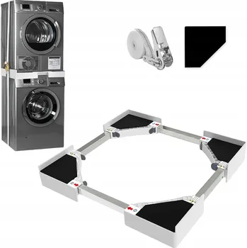 STOJAN NA PRAČKU A SUŠIČKU UNIVERZÁLNÍ 46-72 cm 4 MAT PROSTISKLUZOVÁ PODLOŽKA