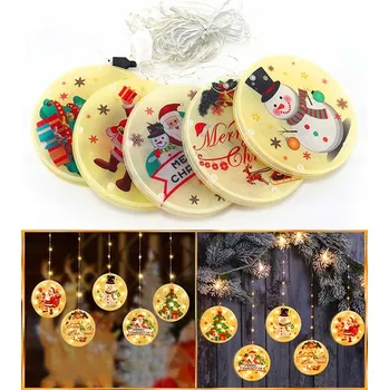 Vánoční dekorace Vánoční osvětlení na stromeček ADGO sněhulák pro 10 lampiček