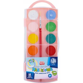 Vodová barva ASTRA AKVARELOVÉ BARVY PASTELOVÉ 12 BAREV