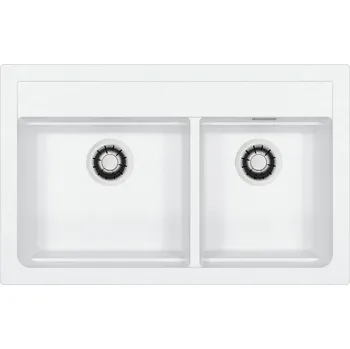 Granitový dřez Alveus ATROX 50 bílý A10 + QC sifon_algranit + 5 % sleva v košíku s kódem SLEVA5