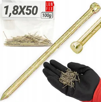Hřebík Hřebíky truhlářské 50mm 1,8x50 čalounické pozinkované žluté DIN1152 100g