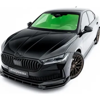Nárazník Spojler pod nárazník lipa V.2 Škoda Superb Sportline Mk4 černý lesklý plast
