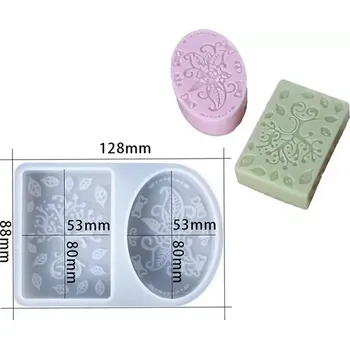 Mýdlo Silikonová forma na mýdlo - 2x Přírodní vzor