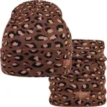 Merino pletená čepice a nákrčník Dráče - Urban 21, hnědá / béžová Barva: Hnědá, Velikost: 54-56