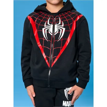 Chlapecké oblečení Sinsay - Mikina na zip s kapucí a vestavěnou maskou Spider-Man - černá - 790CG-99X - 790CG-99X-134-3