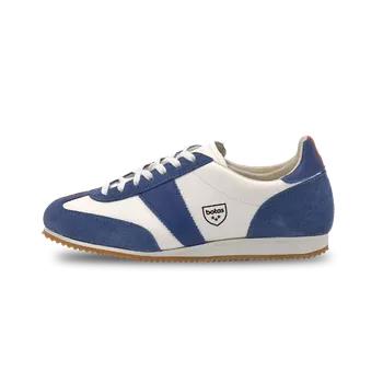 Pánské tenisky Botas Classic Not Too Old Blue - Pánské kožené tenisky / botasky bílo-modré | česká výroba ze Zlína 47 EU