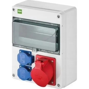 Elektrická zásuvka Zásuvka, Prodlužovací přívod rozbočka Elektro-Plast Nasielsk šedý