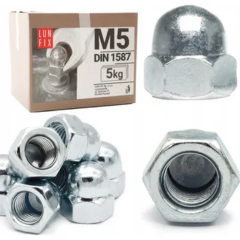 Matice Matice M5 s kloboučkem pozink DIN 1587 5 kg