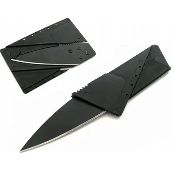 Kuchyňský nůž NŮŽ SKLÁDACÍ KARTA PŘEŽITÍ DO PENĚŽENKY - KAPESNÍ NŮŽ VE TVARU KARTY dárek