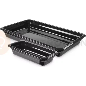 Gastro oděv Porcelánová nádoba GN 2/3, černý, 350x325x60 mm | FINE DINE, 783993