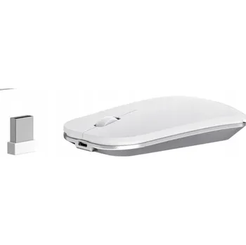 Myš Bezdrátová klávesnice a myš, QWERTZ rozložení, bílo-stříbrná Seenda