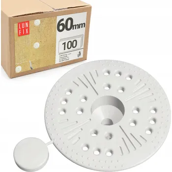 Talíř Přítlačný talířek pro polystyren vatu s límcem, průměr 50 mm, bílý, 100 ks