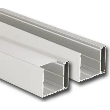 Stavební profil Nástěnný hliníkový profil McLED NV 43x35mm s mléčným difuzorem 2m ML-761.010.07.2