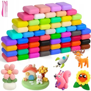 Modelovací hmota MODELOVACÍ HMOTA MAGIC PĚNOVÁ PLASTELÍNA SUPER CLAY 50 Ks