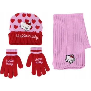 Kšiltovka Dětský zímní set ( čepise, rukavice, šála) HELLO KITTY