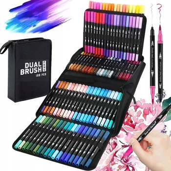 FIXY 100 BAREV AKVARELOVÉ Popisovače Fixy Oboustranné SET