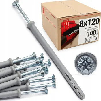 Hmoždinka Natloukací hmoždinky rozpěrné 8x120 mm 100 ks