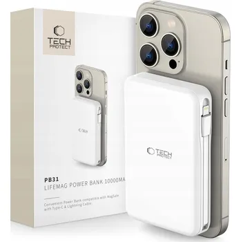 Powerbanka Powerbank Tech-Protect 10000 mAh bílý