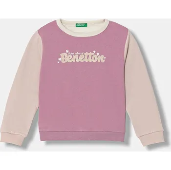 Chlapecká mikina Dětská mikina United Colors of Benetton 39M2G10KY.P.Seasonal růžová 34X, vel. 116