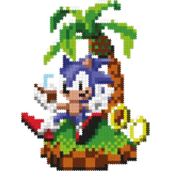 Jixelz REMIX Sonic puzzle plastové pixel art Chillin' Sonic