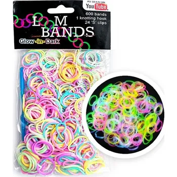 Dětské zboží LOOM gumičky zářící ve tmě 600 ks