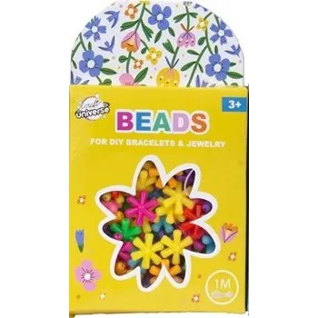 Dětské zboží Sada korálků - hvězdy + 1 metr provázek