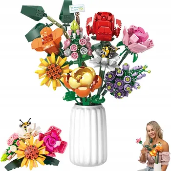 ostatní stavebnice STAVEBNICE PRO DĚTI KREATIVNÍ ZAHRADA KVĚTINY SKLÁDAČKA 779dílů DIY