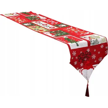 ubrus VÁNOČNÍ UBRUS BĚHOUN NA STŮL SVÁTEČNÍ DEKORACE VÁNOCE 180X35CM