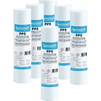 Filtrace vody SET filtračních PP vložek 10“ x 2,5“ x 5µm – 5+ 1 zdarma