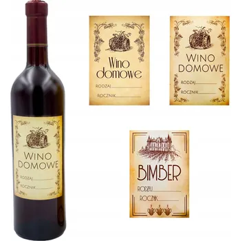 Speciální papír 20X RETRO SAMOLEPKY / ETIKETY NA VÍNO, PÁLENKU