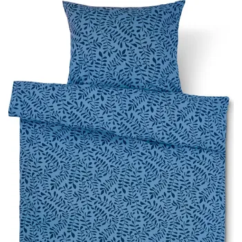 Povlečení 722882 - Tchibo - Povlečení ze zimního žerzeje - barva: modrá