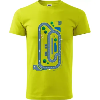 Pánské tričko Závodní dráha - Rodiče - Klasické pánské triko vyšší gramáže - 4XL ( Limetková )