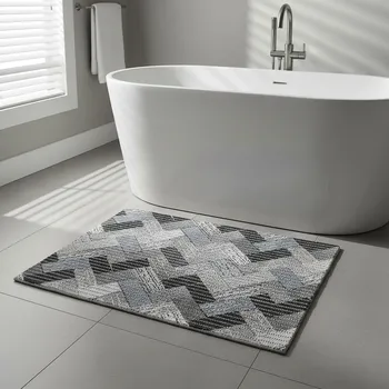 Koupelnová předložka Pěnová předložka PVC AQUAMAT 1064-2, parkety šedé, šíře 65cm (metráž)