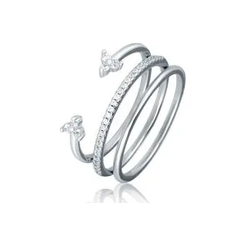 Náušnice Prsten 925/1000 - SVLR1208X61BI53 JVD SVLR1208X61BI53