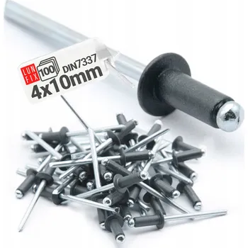 Nýt Trhací nýty antracit 4 x 10 mm hliníkovo-ocelové DIN 7337 RAL 7016 100 ks