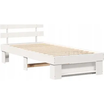 Postel Jednolůžková dřevěná postel VidaXL 75x190 cm bílá