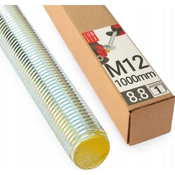Závitová tyč Závitová tyč Lun Fix 12 mm, 1 m, pozinkovaná, třída 8.8, DIN 976