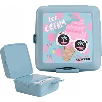 Svačinový box BOX NA SVAČINU + PŘÍBORY SVAČINOVÝ BOX S PŘIHRÁDKAMI LUNCHBOX BEZ BPA