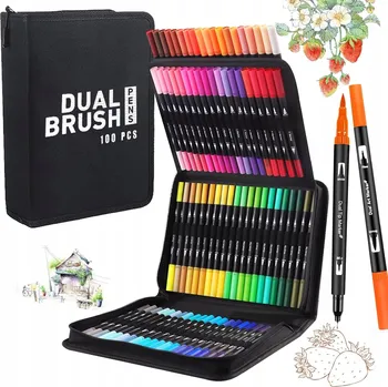 Sada Oboustranných Fixů Fixy 100ks Fixy Popisovače