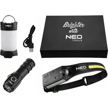 Stojací lampa Bateriová LED lampa NEO TOOLS 1 W s USB vstupem