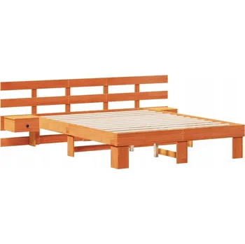 Postel Rámeček postele Hnědý 140 x 200 cm Masivní borovicové dřevo