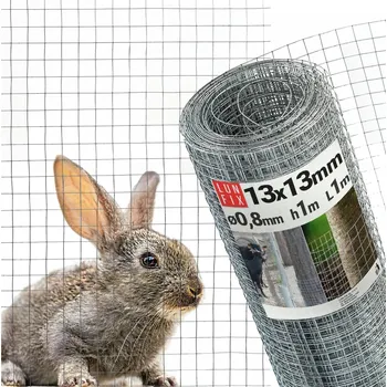 Pletivo Plotová síť Lun Fix pozinkovaná 1 m x 1 m 13 x 13 mm 0,8 mm stříbrná