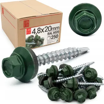 Vrut Farmářské vruty 4,8x20 zemědělské vruty zelené RAL 6020 250 Ks.