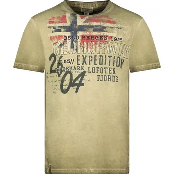 GEGRAPHICAL NORWAY tričko pánské JELEGANT MEN XL Khaki