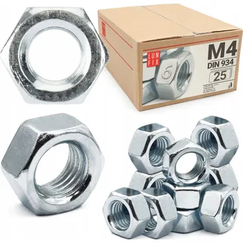 Matice Matice M4, třída 6, pozink, DIN 934, balení 25 ks