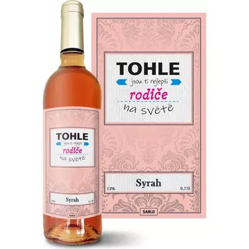 Víno Sablio Růžové víno Tohle jsou ti nejlepší rodiče na světě: 0,75 l