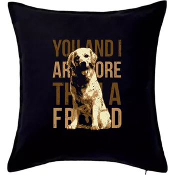 Polštář Dog friend - Polštář 50x50 - 50x50 - Pouze potah ( Černá )