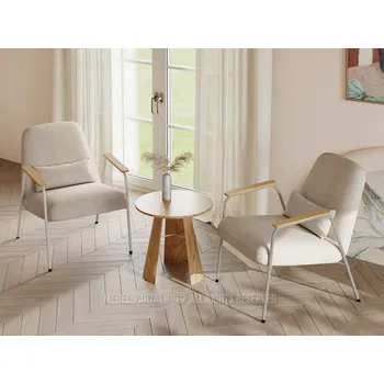 Křeslo Mebel Partner Elesenta (dub + béžová)